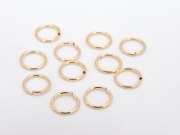 14 K Gold Filled Jump Rings, 7 mm 8 mm 9 mm, or 10 mm Open Snap Close Rings